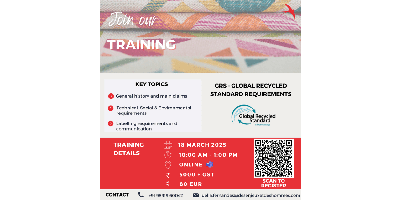 ECOCERT Training | GRS (Global Recycled Standard) Requirements