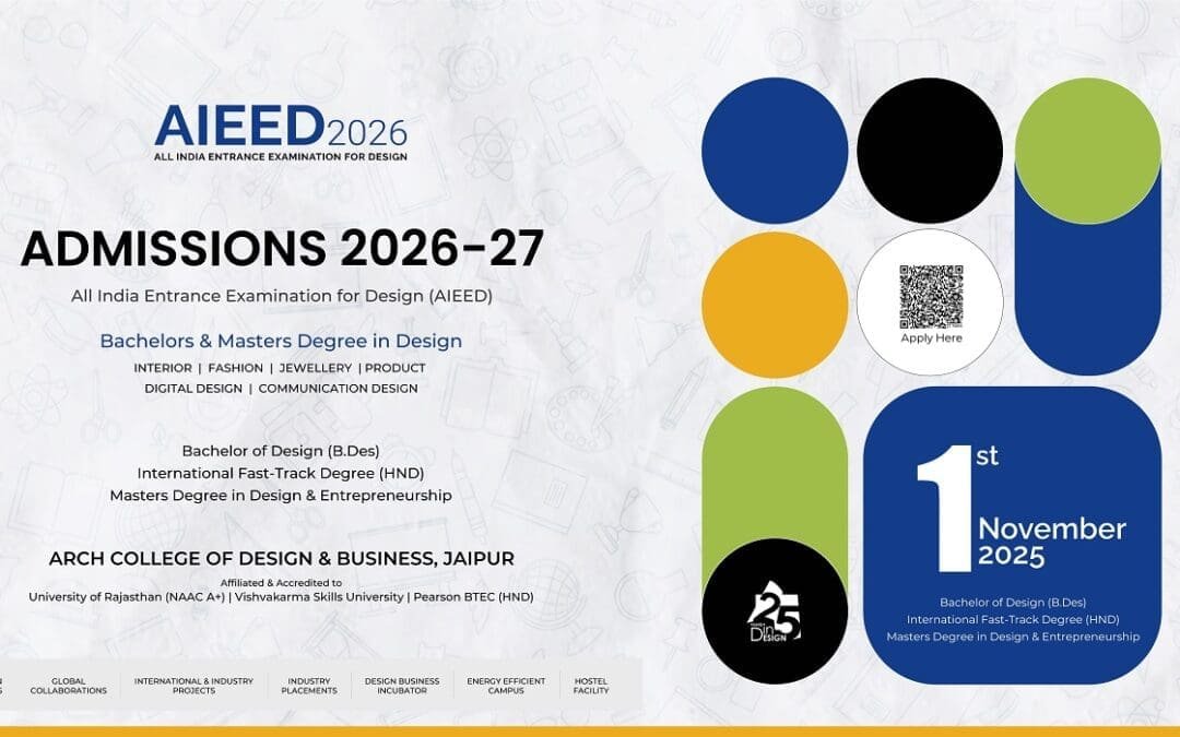 Admissions 2026 Open at ARCH College of Design and Business, Jaipur – Inspiring a New Generation of Design Thinkers