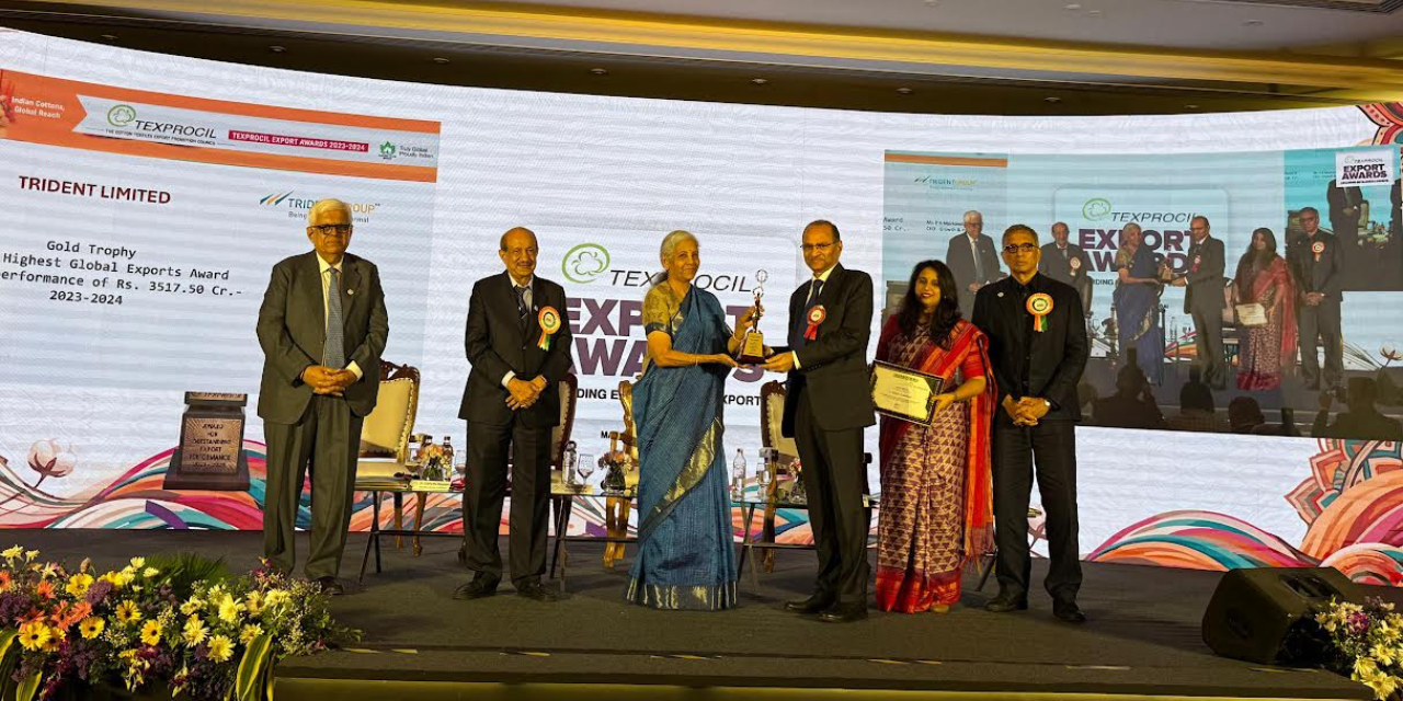 Trident Limited Wins Gold Trophy at TEXPROCIL Export Awards 2026